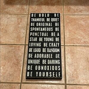 Inspirational Black and White Wall Art 25x11